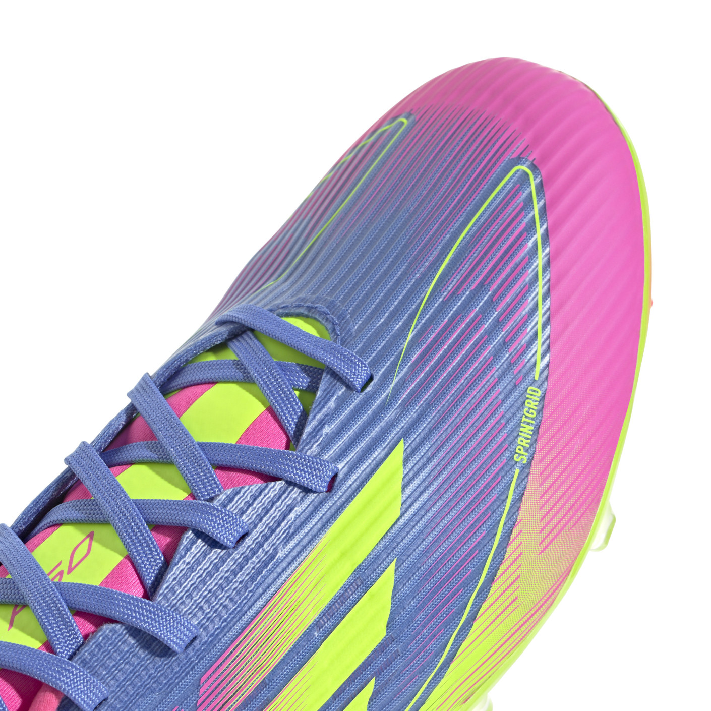 Adidas F50 League Gras / Kunstgras Voetbalschoenen (MG) Blauw Neongeel Roze