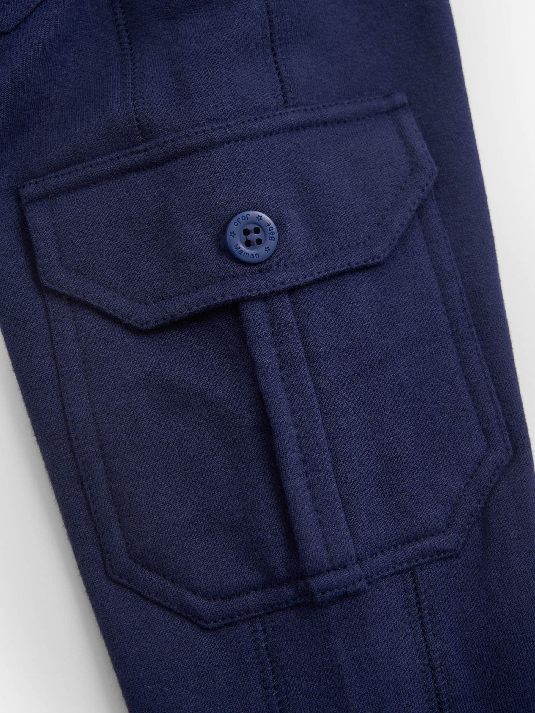 Marineblauw en kakigroen - JoJo Maman Bébé Cargo 100% Cotton Joggers 2 Pack