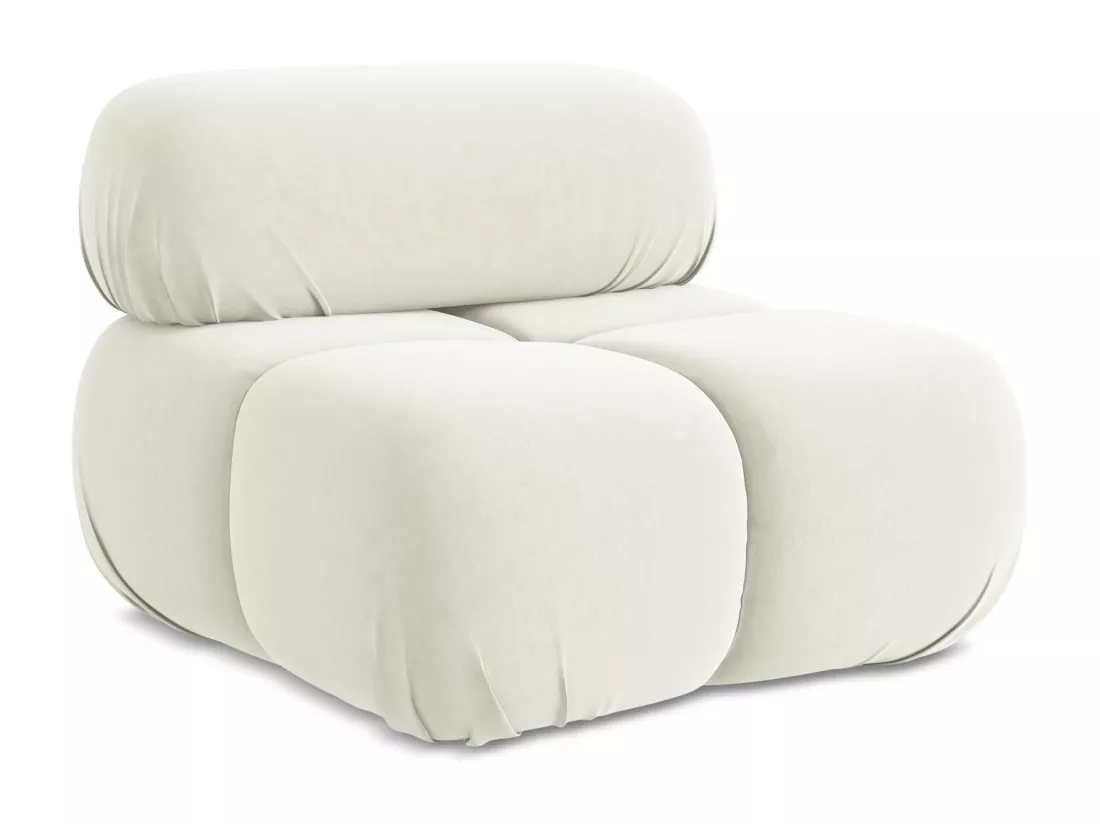 Fauteuil en Samt - beige clair - LOKUA