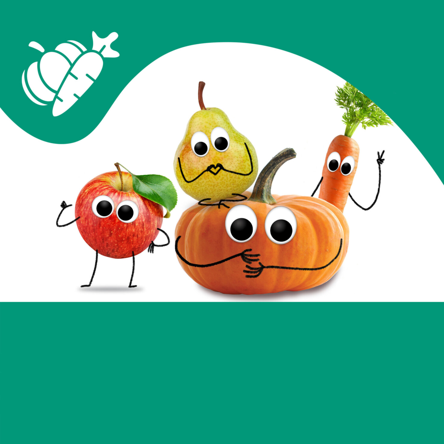 Freche Freunde Bio Quetschbeutel Apfel, Birne, Karotte und Kürbis 6+ Monate