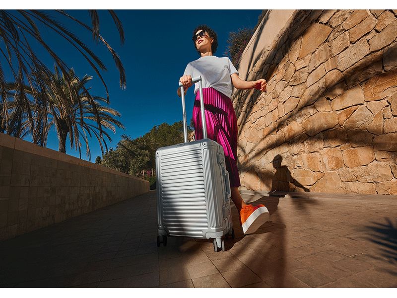 travelite Next Trolley S Silber Reisekoffer