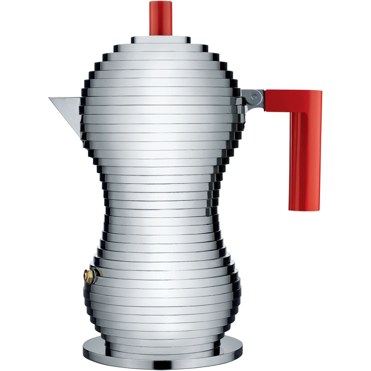 Mokabrygger Aluminium/Rød Medium 15 cl