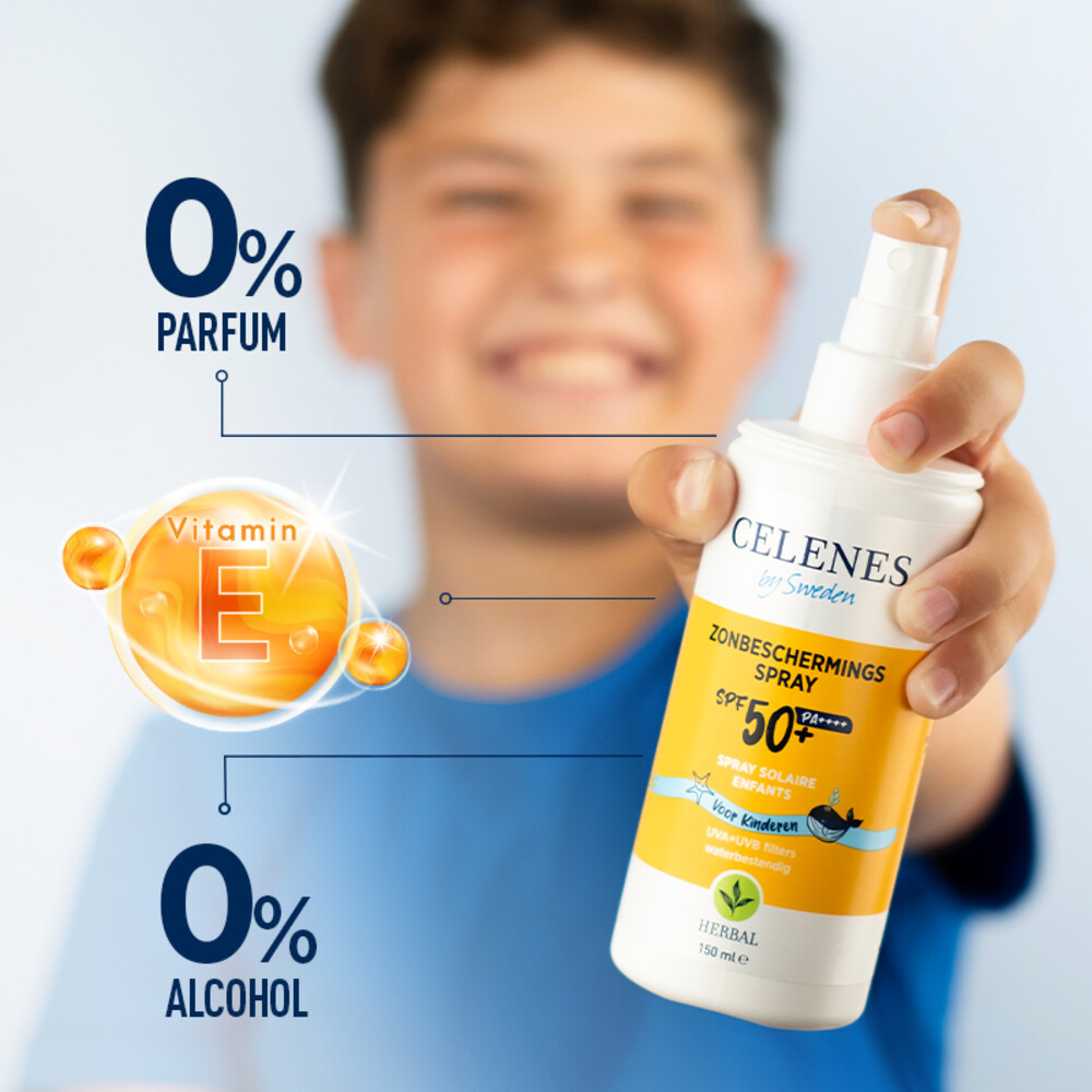 Celenes Herbal Zonnebrand Spray Kids SPF 50+ Alle Huidtypes150 ml
