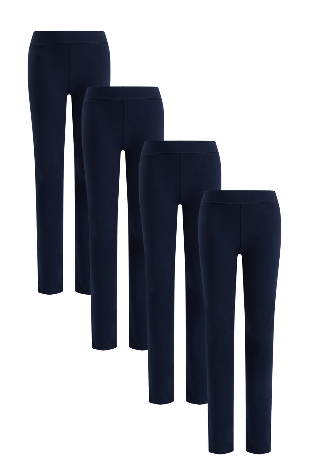 WE Fashion legging - set van 4 donkerblauw