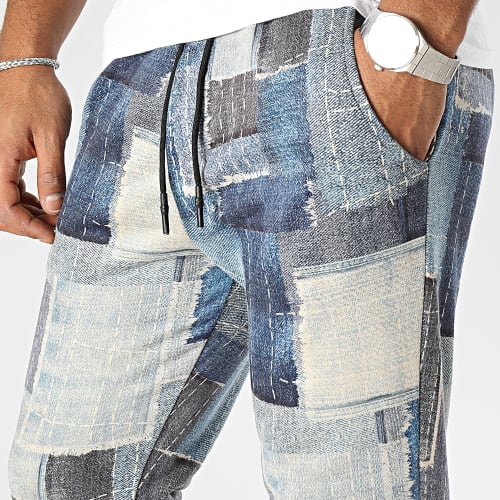 Pantalon Jogging Bleu Denim Wash