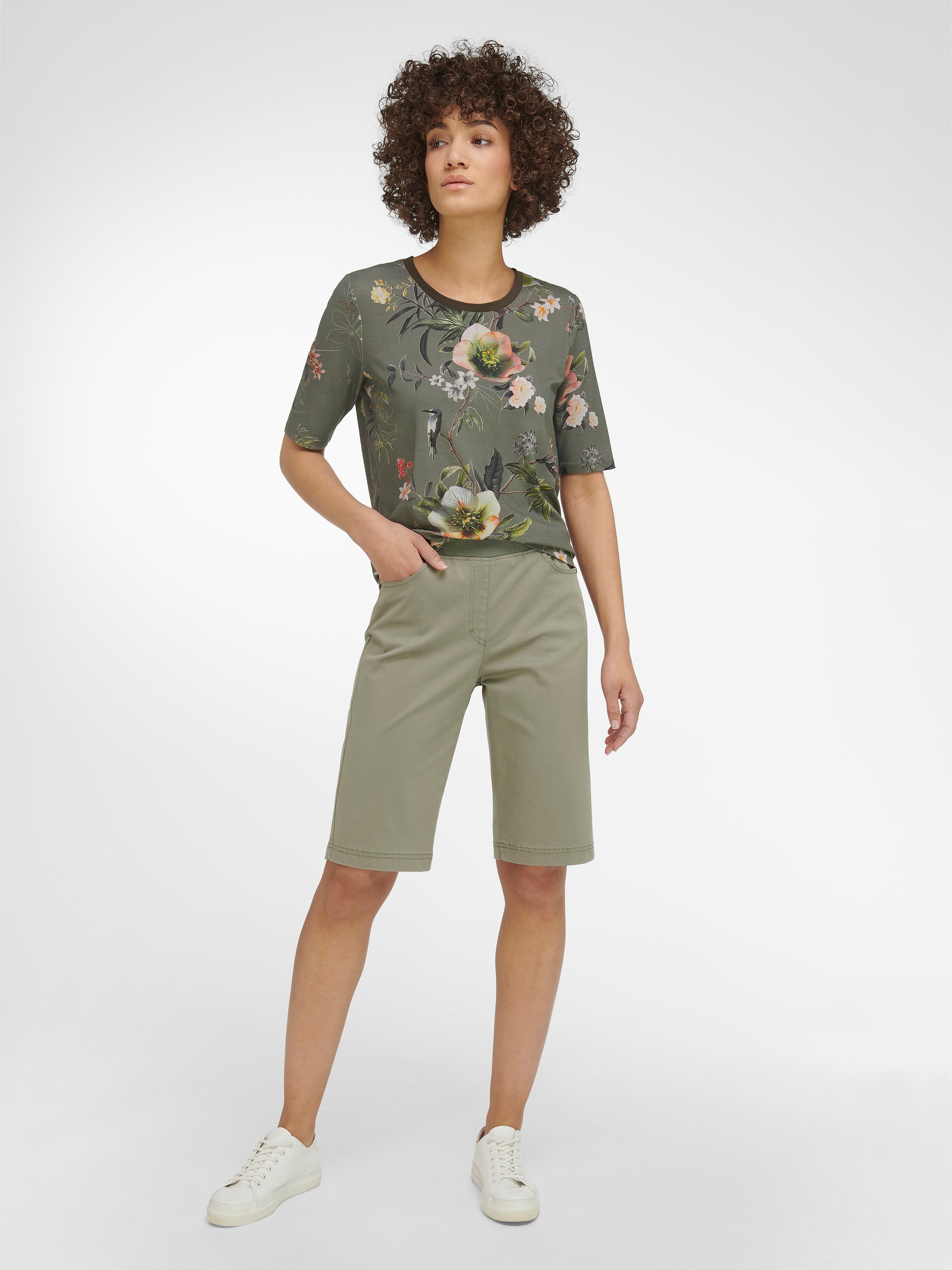 Rundhals-Shirt mit 1/2-Arm
