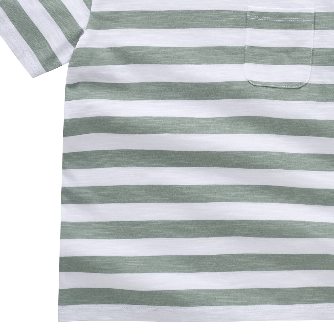 Topolino Jungen T-Shirt mit Streifen salbei / weiss