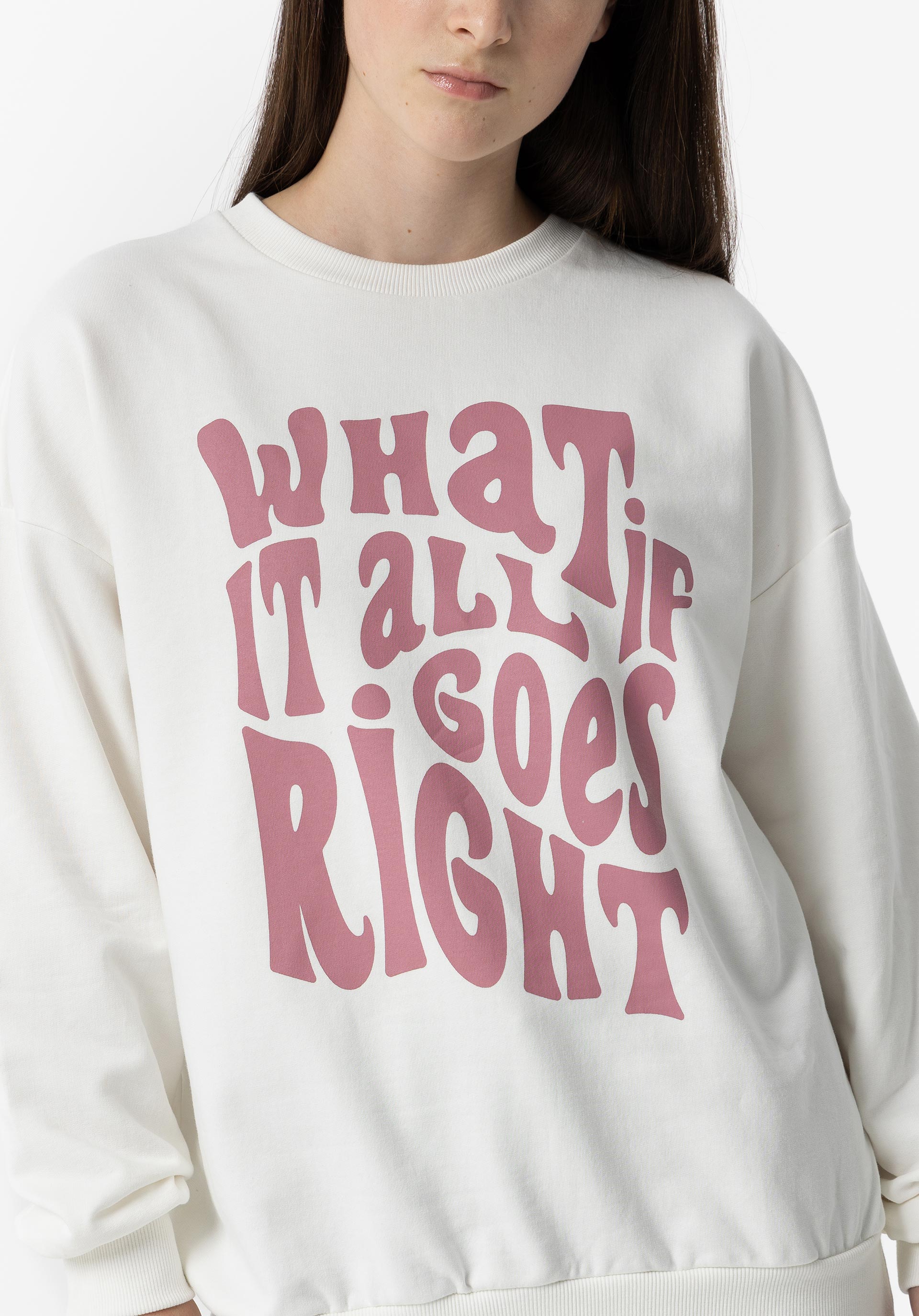 Sweatshirt com Mensagem Frontal