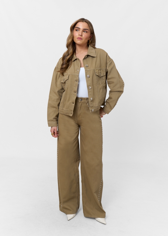 Dani stud jacket groen