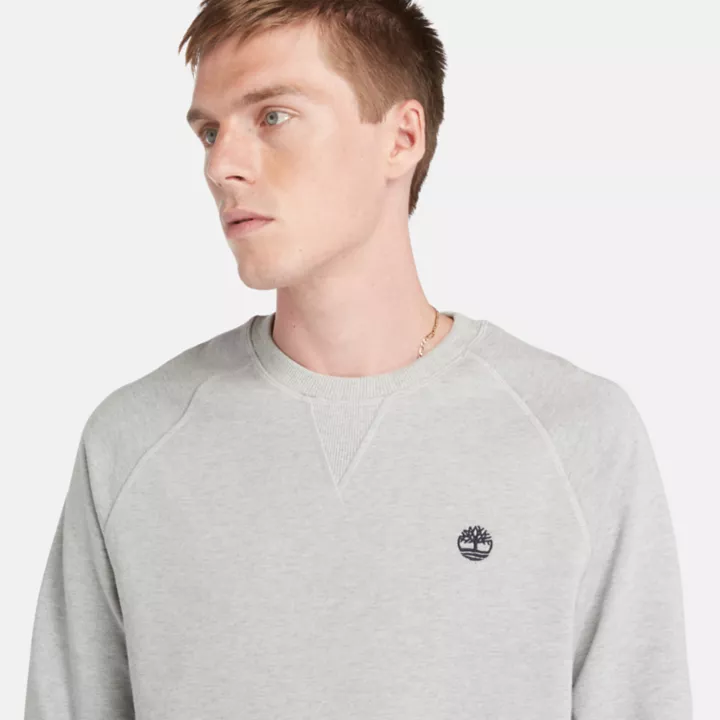 Sweat à col rond et envers bouclé Exeter pour homme en gris