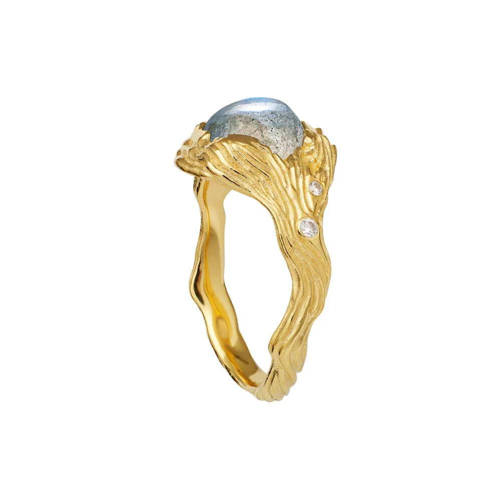 Maanesten  Calypso ring - forgyldt