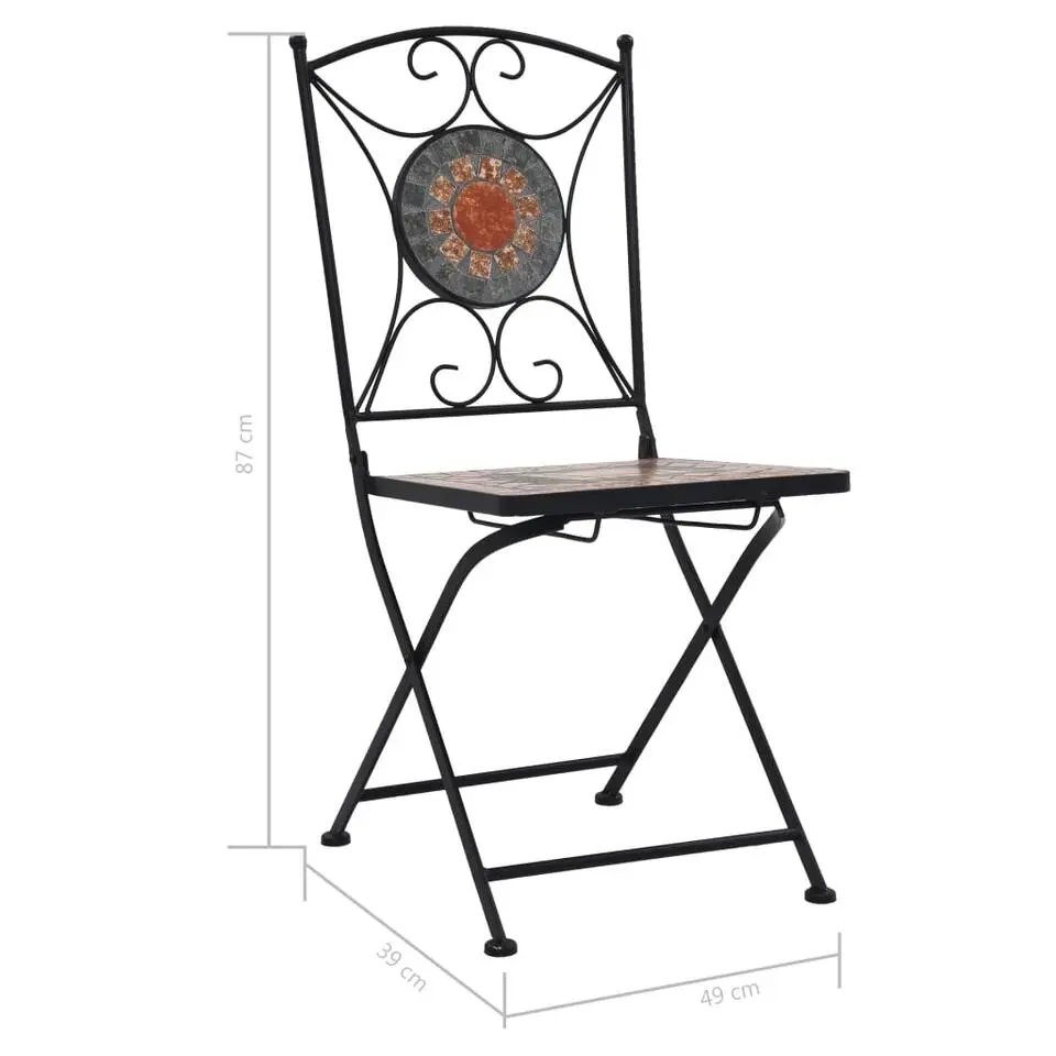 vidaXL - Mozaïek Bistroset - Oranje - Keramiek