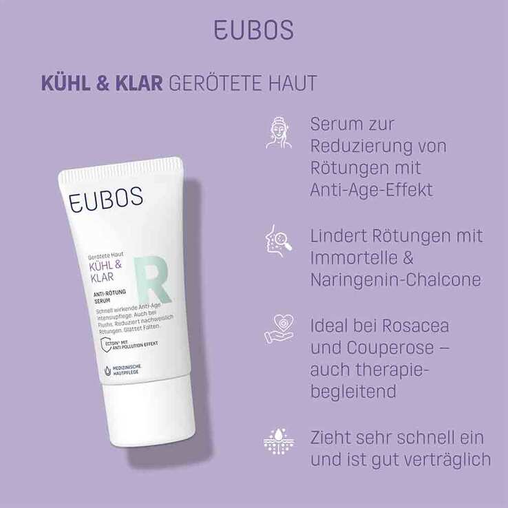 Eubos Kühl & Klar Anti-Rötung Serum, 30 ml