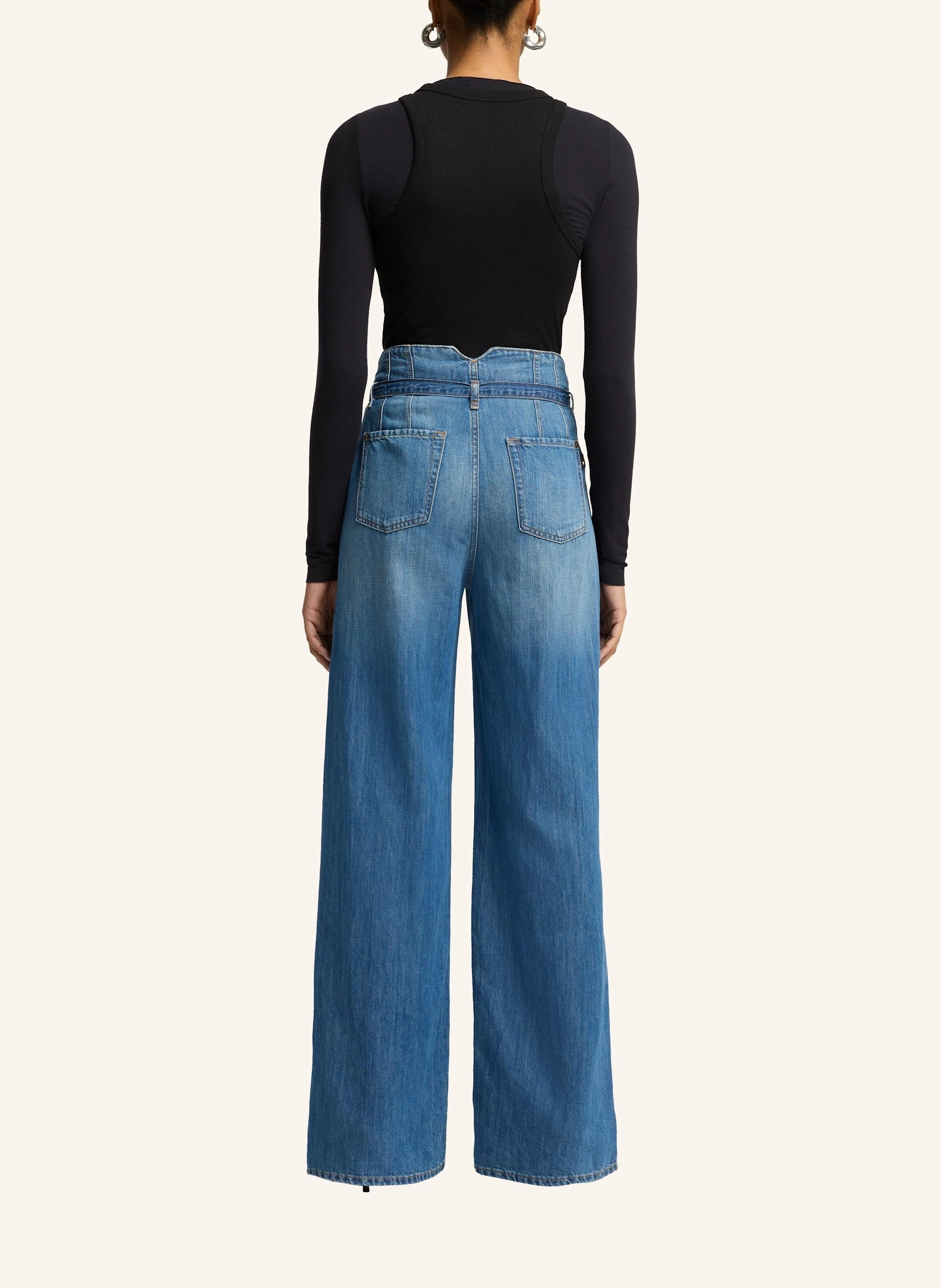 7 for all mankind Wide Leg Jeans mit Leinen