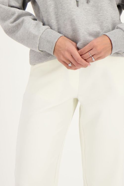 Off-white pantalon met elastiek