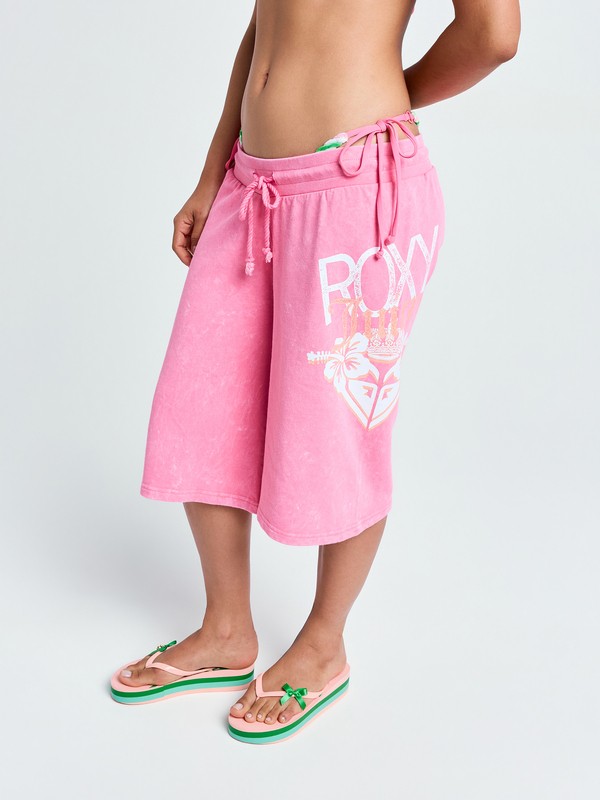 Roxy X Juicy Couture Short taille élastique Rose Femme