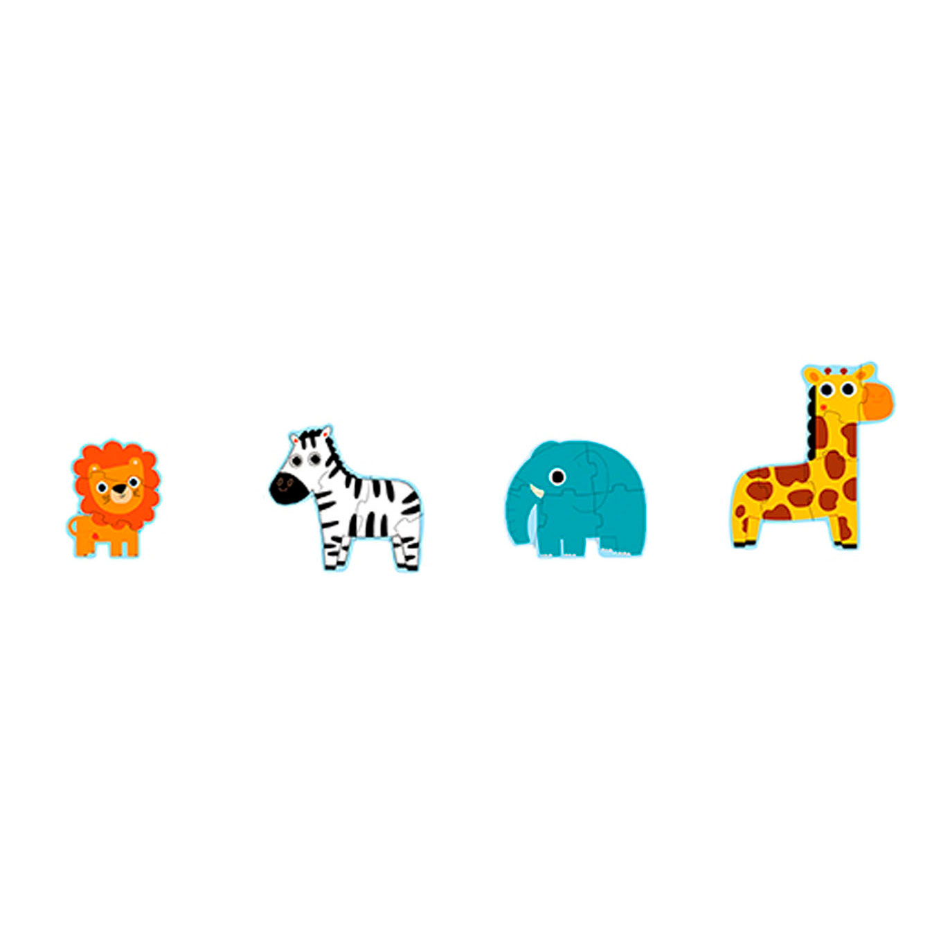 Djeco Jungledieren 4in1 Puzzel