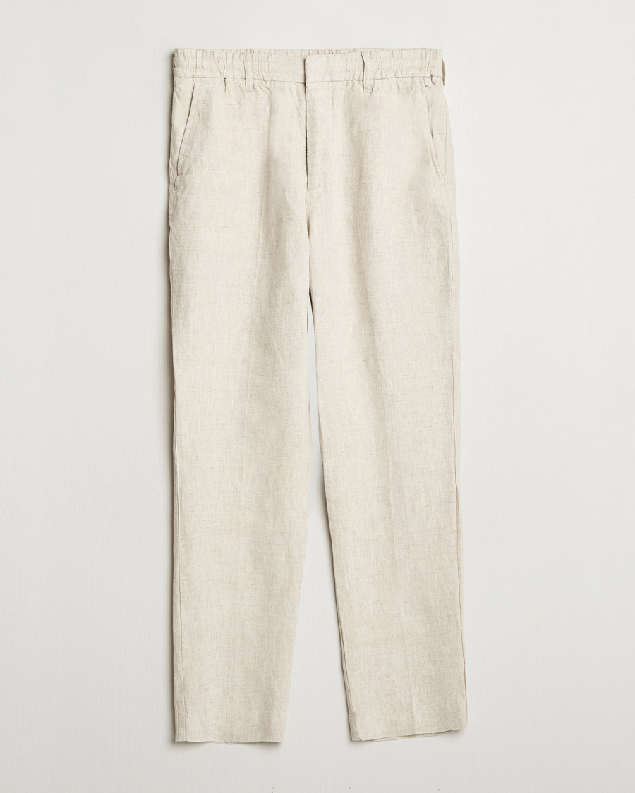 NN07 Billie Linen Drawstring Trousers Oat