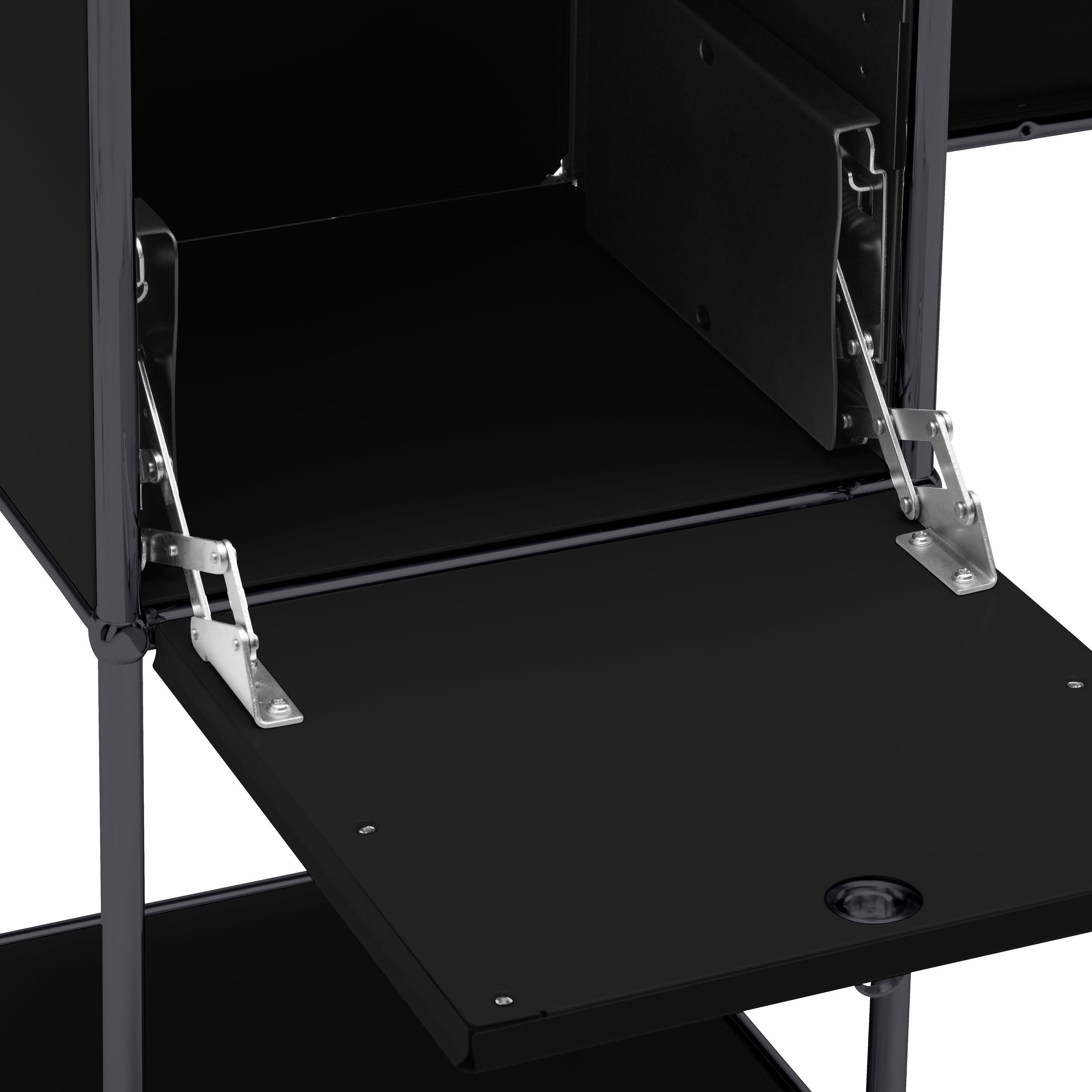 FLEXCUBE Schreibtisch - Schwarz / B: 152.0 cm x T: 40.0 cm x H: 80.0 cm