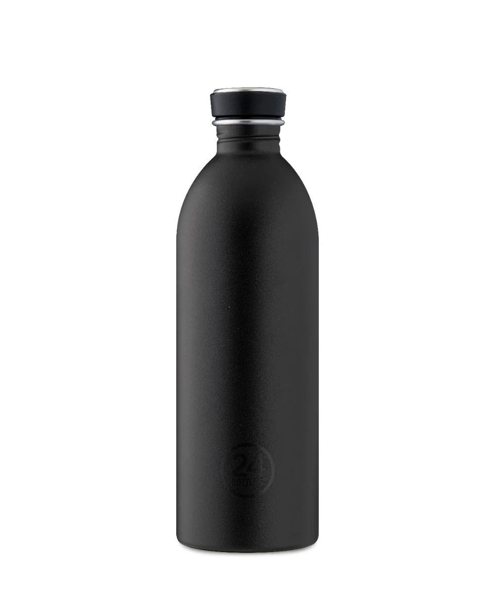 24Bottles  Litro vandflaske, Tuxedo Black - 1000 ml.