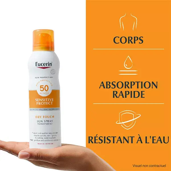 Protetor Solar em Spray Transparente Eucerin Sensitive Protect FPS 50 200ml