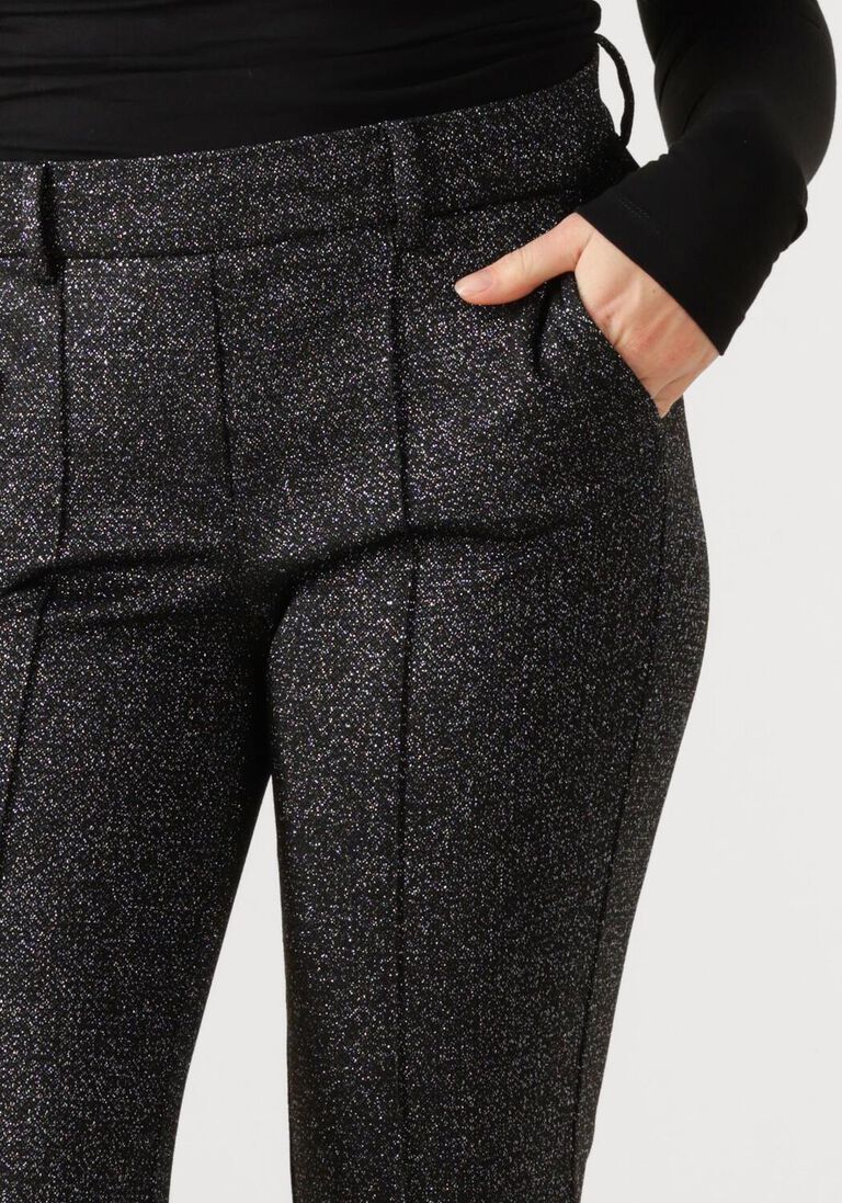 donkergrijze cambio flared broek francoise cropped