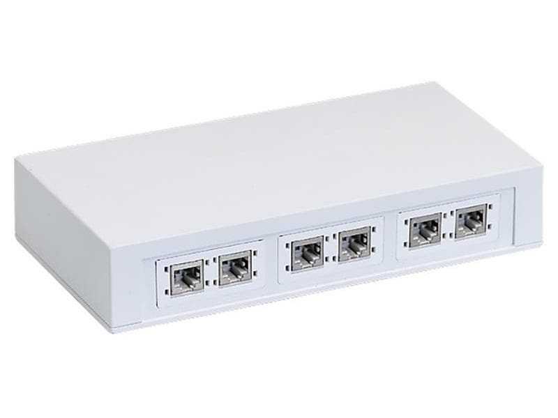 R&M Gehäuse 3 x 2 Port leer, weiss Gehäuse,