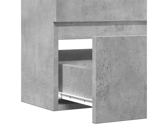 Armoire de salle de bain suspendue gris béton bois d'ingénierie