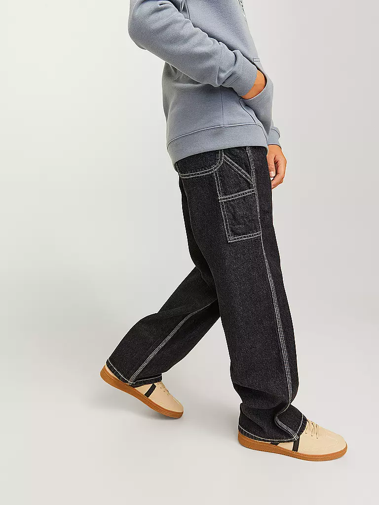 JACK & JONES Jungen Jeans Baggy Fit JJIALEX schwarz