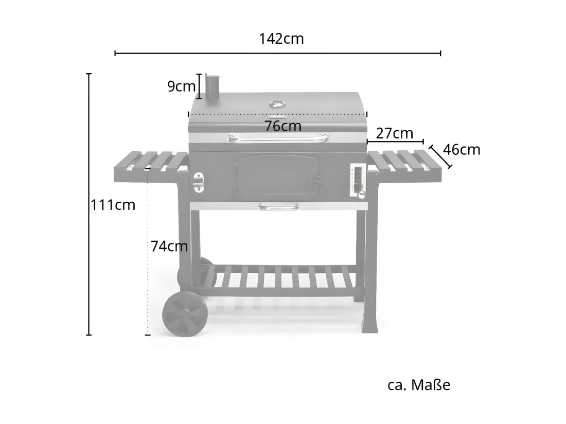 Barbecue au charbon de bois Fumoir