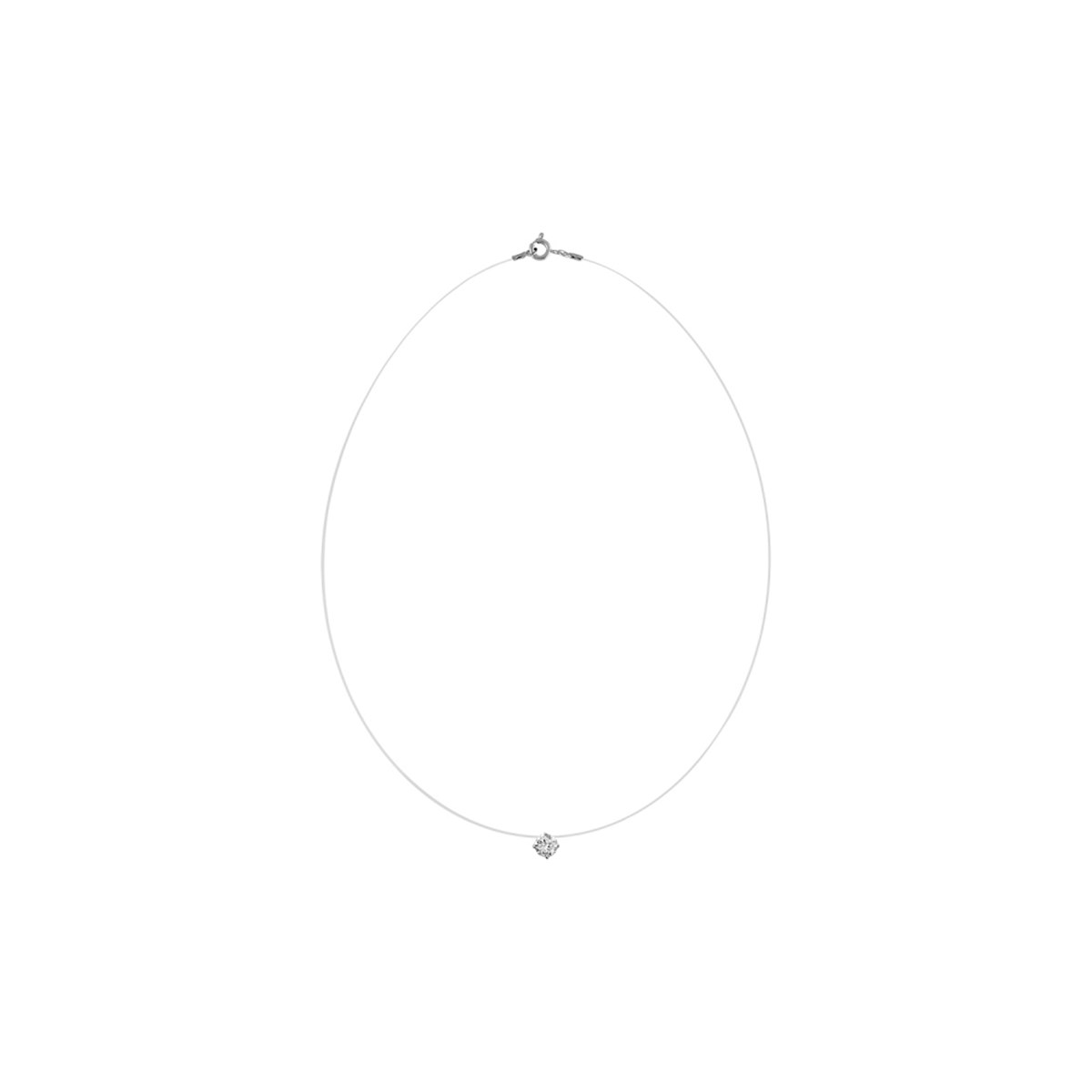 Collier Fil nylon - Solitaire - 5mm