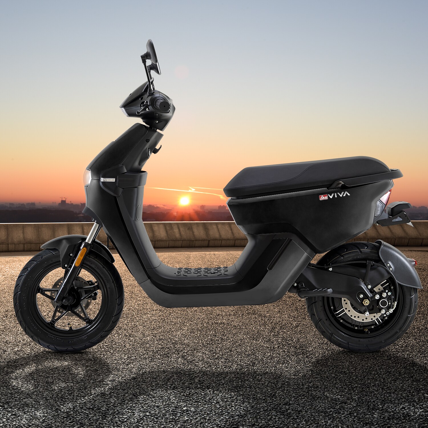 AsVIVA EM1 Elektro-Motorroller, schwarz - versch. Farben