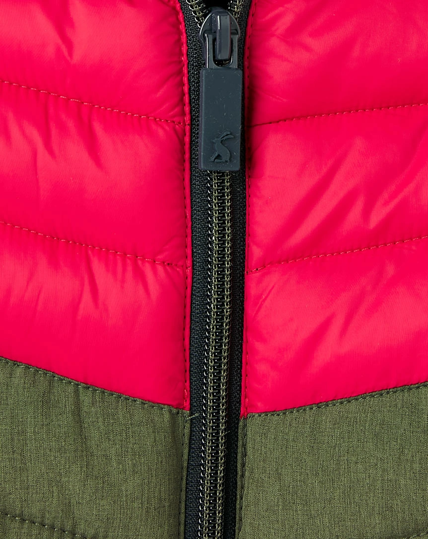 Winter-Steppjacke CAIRN COLOURBLOCK in rot/khaki
