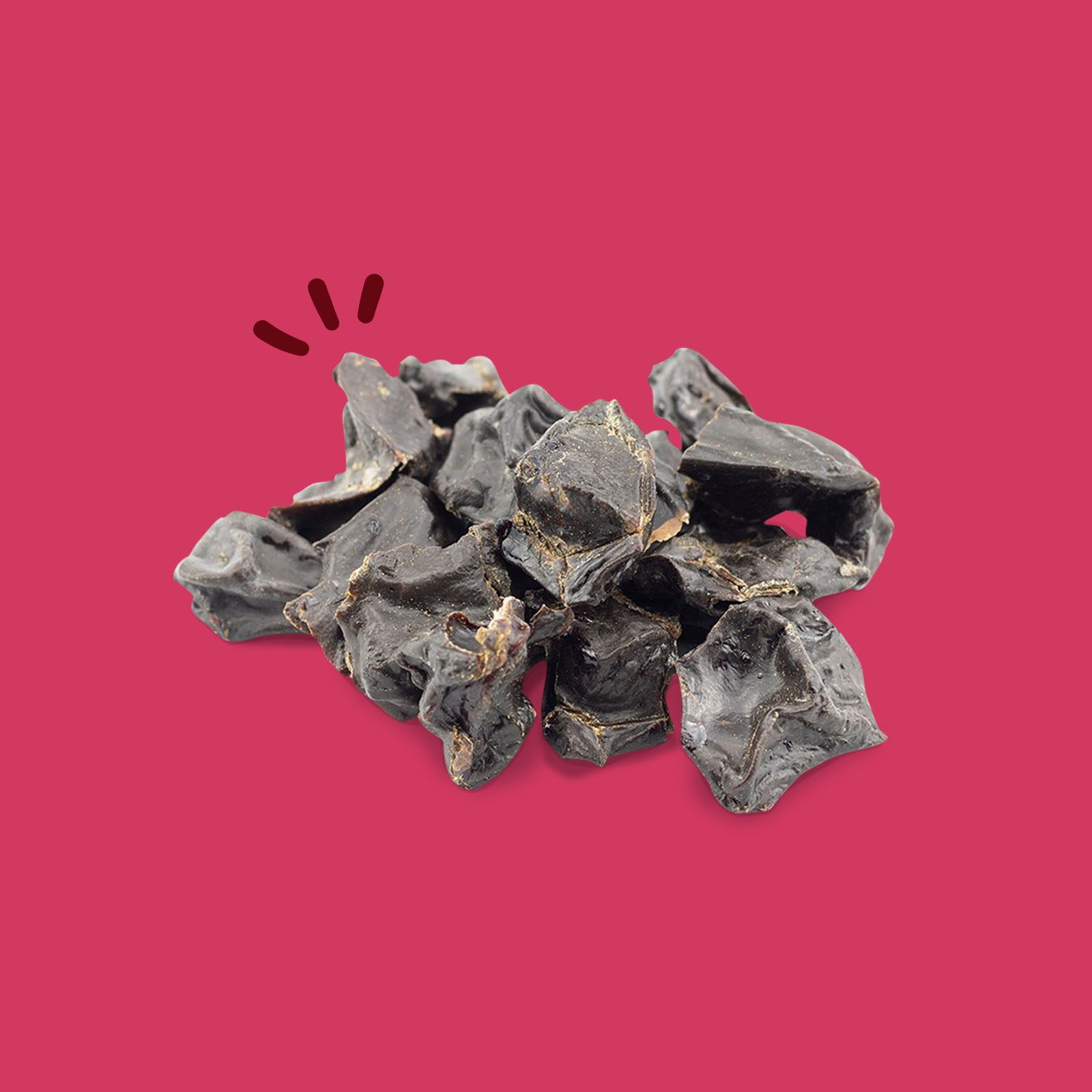 Fígado bovino desidratado. 100g. Petiscos para cães e gatos. 100% Natural. MAIKAI PETS.