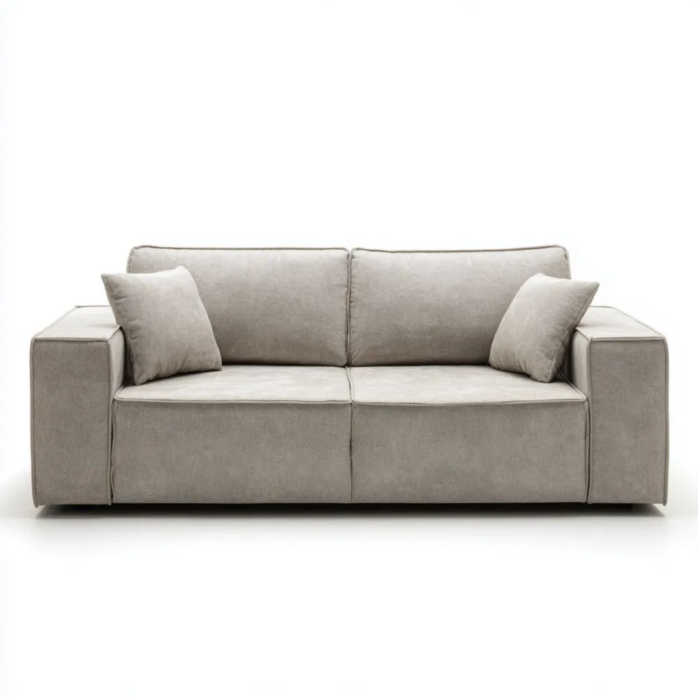 2-Sitzer-Sofa Stoff 180x90x85 cm – Hellgrau – Modernes Design