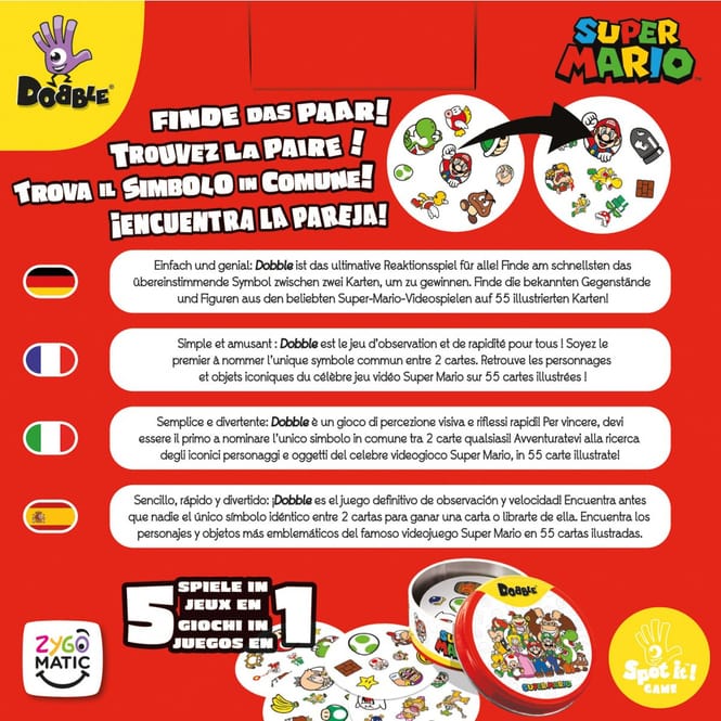 Super Mario - Dobble - Kartenspiel
