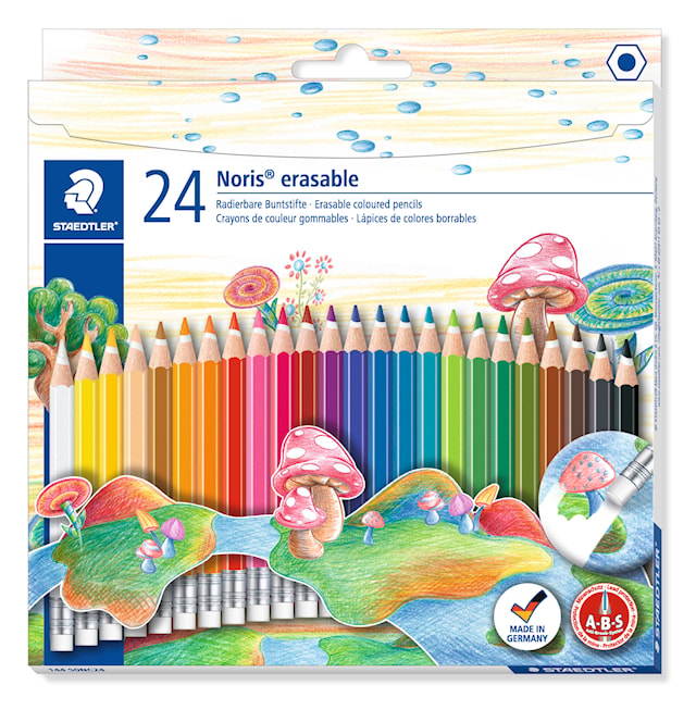 Fargeblyanter Slettbare 24-pakning Noris Staedtler
