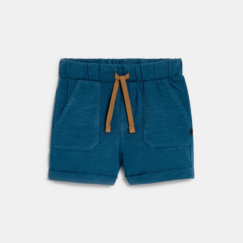 Short en maille légère bleu bébé garçon Bleu