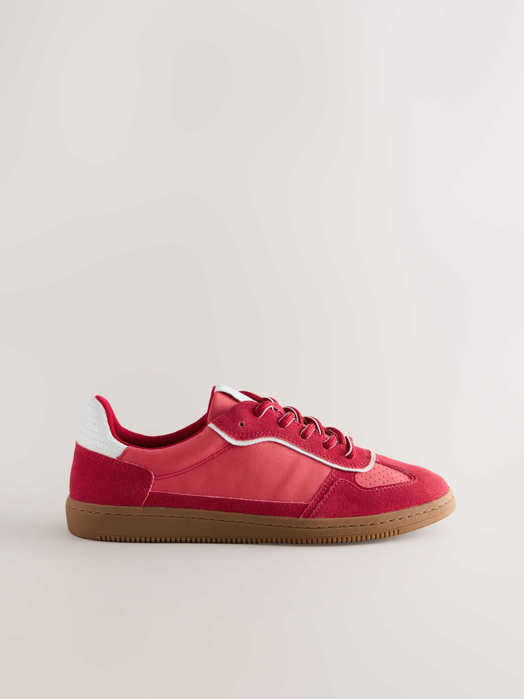 Rood - Sneaker met veters