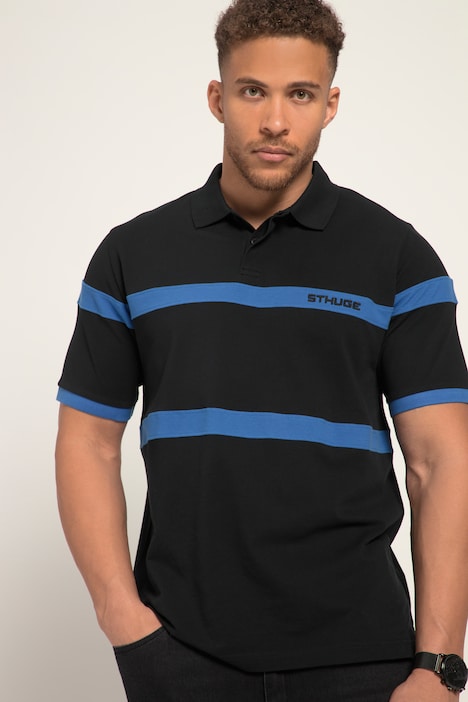 STHUGE Poloshirt, Halbarm, Ringel, Piqué, bis 8 XL