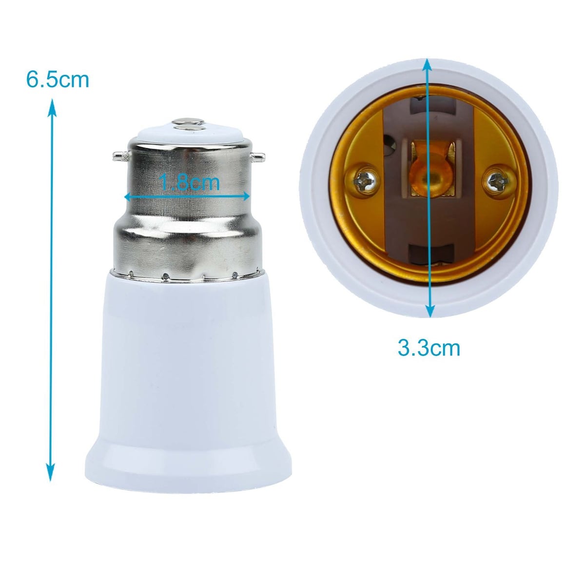 Lampeadapter for omformatering av 4x sett (G9 til E14)