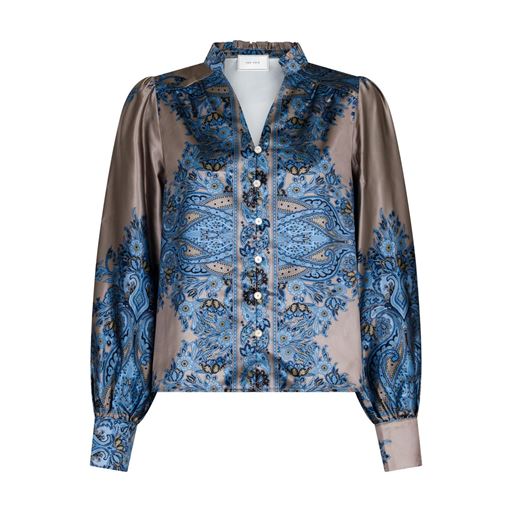 Neo Noir Massima Paisley Bluse, Blå, 36