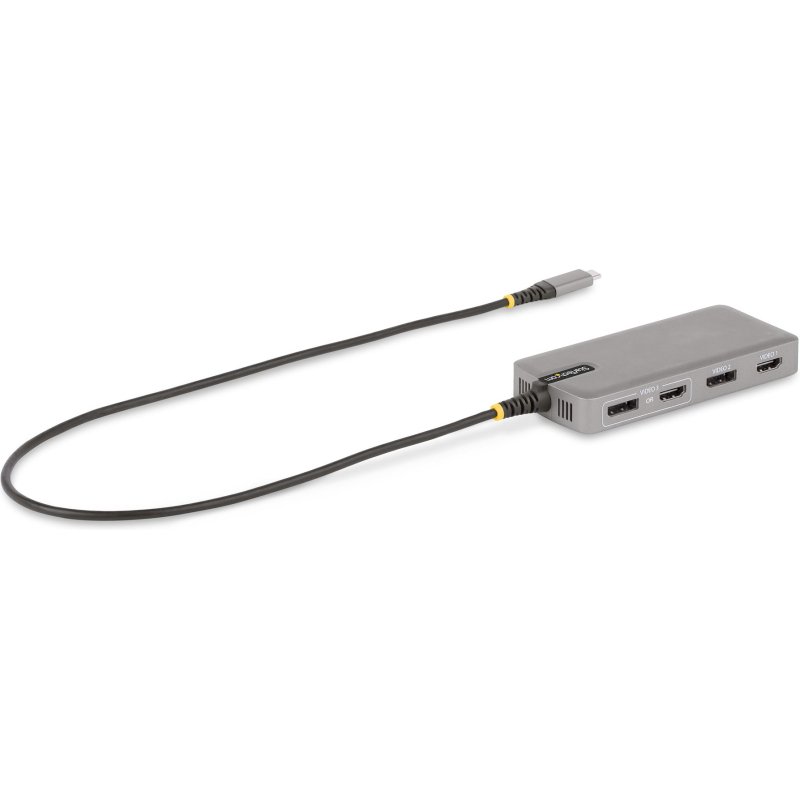 StarTech.com Adaptateur USB-C Triple Moniteur Multiport - Double HDMI 4K 60Hz + 4K 30Hz et DisplayPort, Hub USB 10Gbps 3 ports, 100W PD Pass-Trough, GbE, Station d'Acceuil de Voyage, Windows et ChromeOS