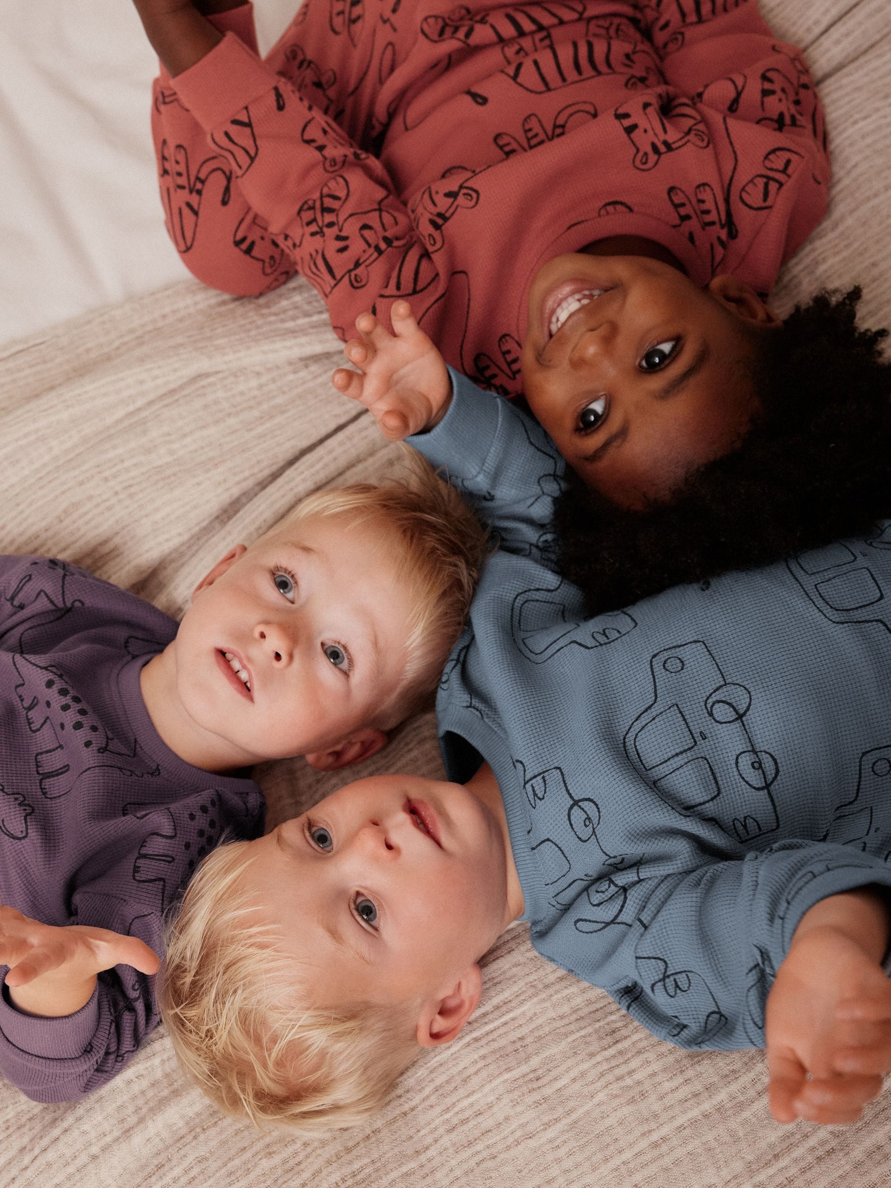 Rood/blauw/paars - Oversized fit Pyjamas 3 Pack (9mths-10yrs)