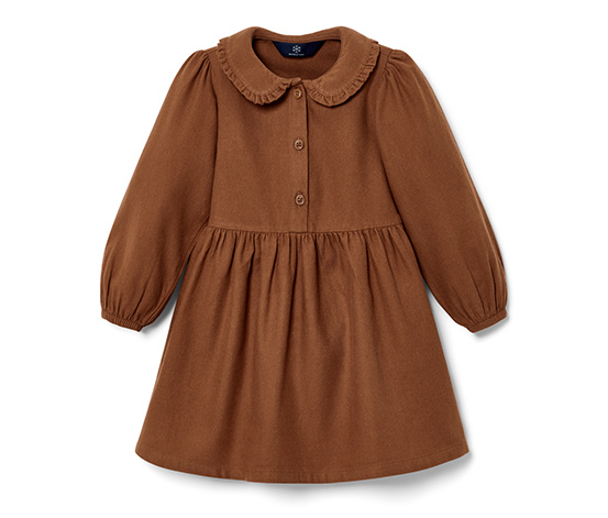 Kleinkind Webkleid, cognac