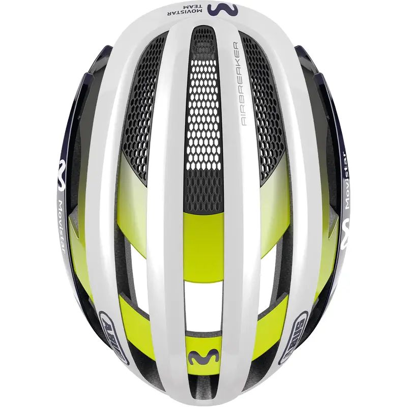 Abus AirBreaker Race Fietshelm Movistar Blauw