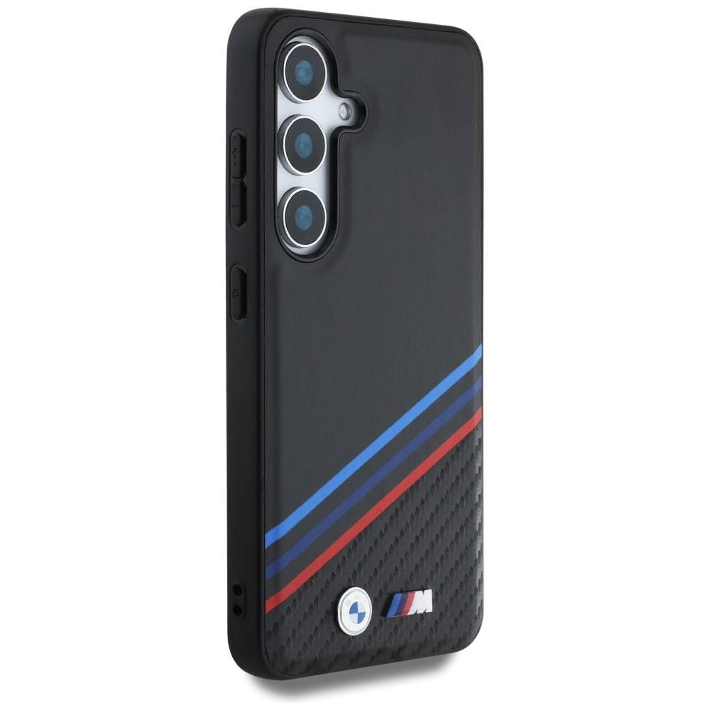 Samsung Galaxy S25 Hardcase Hülle Tricolor Crossing Stripes MagSafe-Modul (BMHMS25S24PUSTSC2K) - Schwarz