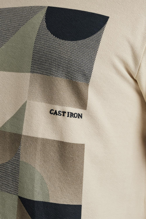Cast Iron ecru heren t-shirt