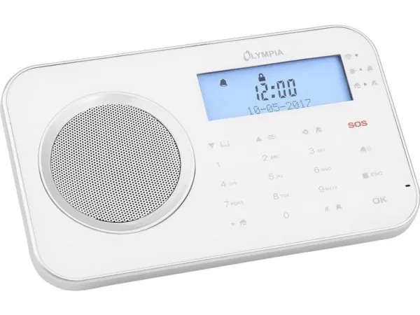 OLYMPIA ProHome 8700 - Hjemmealarmsystem - trådløs - Mobil - Wi-Fi - 2.4 Ghz, 868.5 MHz - hvid