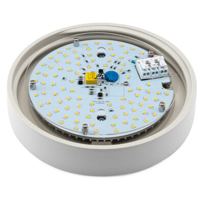 Wand- und Deckenleuchte Zylinder LED, Fünf, Weiß / Matt
